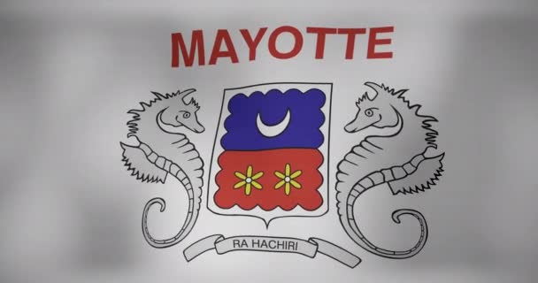 Animation Drapeau National Mayotte Agitant Patriotisme Politique Concept Célébration Vidéo — Video