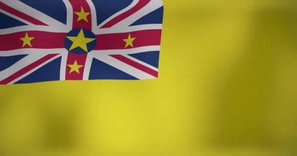 Animering Nationell Flagga Niue Viftande Patriotism Politik Och Firande Koncept — Stockvideo