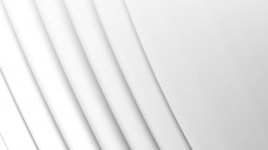 Eş merkezli çizgilerin dijital animasyonu beyaz arkaplana karşı kopya uzayı ile. Soyut doku ve tasarım kavramına sahip arkaplanlar