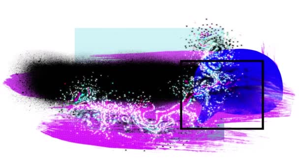 Animación Digital Banner Con Espacio Copia Formas Abstractas Colores Sobre — Vídeo de stock