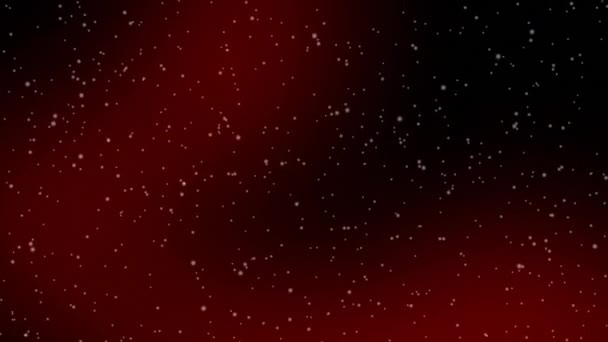 Nieve Cayendo Sobre Fondo Degradado Rojo Negro Con Espacio Copia — Vídeos de Stock