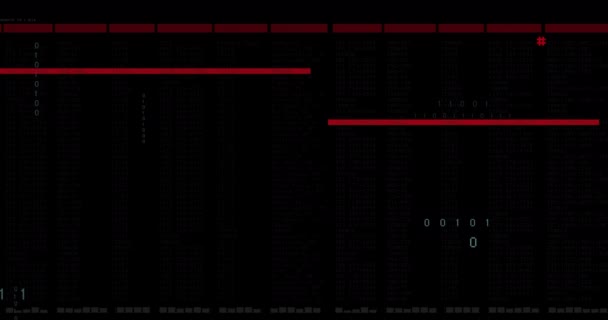 Animación Del Procesamiento Datos Sobre Fondo Negro Tecnología Global Interfaz — Vídeo de stock