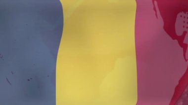 Küresel animasyon ve Belçika bayrağı üzerinde flaş haber. Ukrayna krizi, haber ve uluslararası politika kavramı dijital olarak oluşturulmuş video.