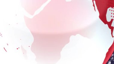 Nato bayrağı üzerinde dünya ve haber animasyonu. Ukrayna krizi, haber ve uluslararası politika kavramı dijital olarak oluşturulmuş video.