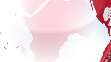 Dünya 'nın animasyonu ve Rusya bayrağı üzerinde haberler. Ukrayna krizi, haber ve uluslararası politika kavramı dijital olarak oluşturulmuş video.