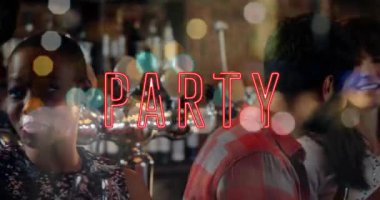 Kafkas kadın ve erkek arkadaşlarının şarap içip sohbet etmesi üzerine parti animasyonu. arkadaşlık, birliktelik ve dijital olarak üretilen video konsepti.