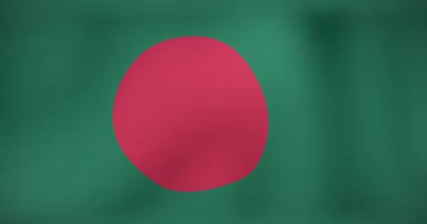 Animation Von Feuerwerk Über Der Flagge Von Bangladesh Flaggen Nationale — Stockvideo