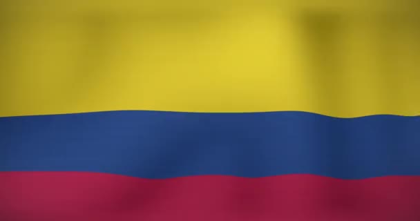 Animáció Tűzijáték Felett Zászló Kolumbia Zászlók Nemzeti Szimbólumok Hazafiság Fogalma — Stock videók