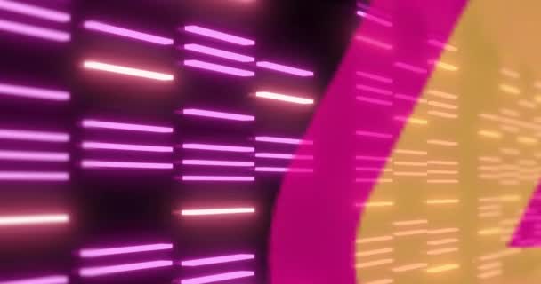 Animatie Van Procent Korting Neon Lichten Zwarte Achtergrond Handel Bedrijfsleven — Stockvideo