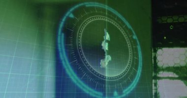 İngiliz pound sembolünün veri işleme üzerinde dönen güvenli kilit üzerindeki animasyonu. küresel finans ve iş güvenliği kavramı dijital olarak oluşturulmuş video.