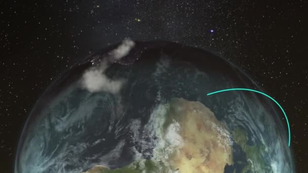 우주에서의 애니메이션 우주와 천문학 디지털로 만들어 비디오 — 비디오