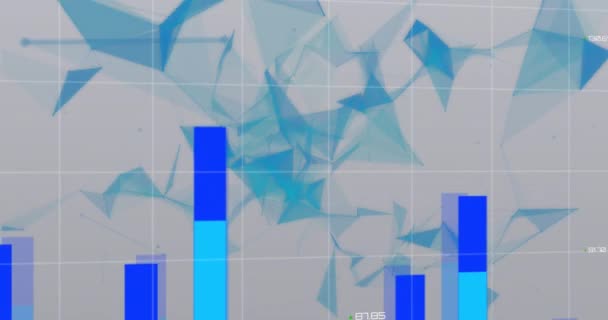 Bej Arka Planda Mavi Grafik Animasyonları Finans Teknoloji Dijital Arayüz — Stok video