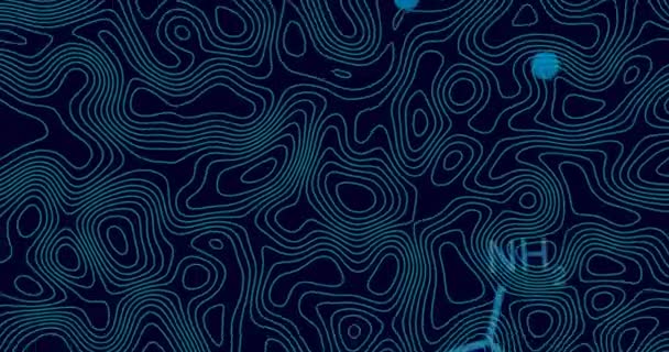 Анімація Обробки Даних Чорному Тлі Ішепсами Колір Рух Технології Концепція — стокове відео