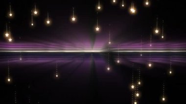 Parlayan ışık noktalarının üzerine pembe metalik harflerle yazılmış bir teşekkür metni. Video oyunu ve iletişim konsepti dijital olarak oluşturuldu.