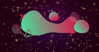 Siyah arkaplandaki noktalar üzerinden devasa satış metinlerinin animasyonu. Retro gelecek ve dijital arayüz konsepti dijital olarak oluşturulmuş video.