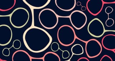 Siyah arka planda gözlük animasyonu. görüntü, gözlükler ve güneş gözlüğü konsepti dijital olarak oluşturulmuş video.