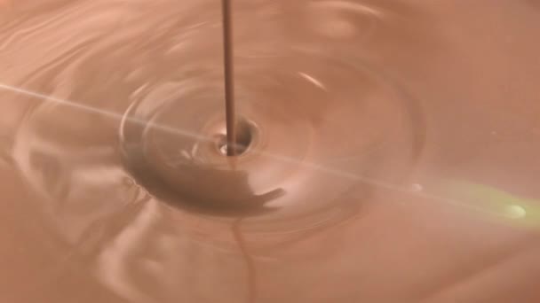 Animáció Fény Felett Olvadt Tejcsokoládé Édességek Desszertek Csokoládé Koncepció Digitálisan — Stock videók