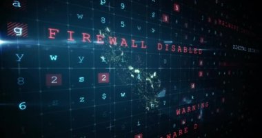 Veri işleme üzerine zarf simgesinin canlandırılması. küresel iş, finans, bağlantılar ve dijital arayüz konsepti dijital olarak oluşturulmuş video.