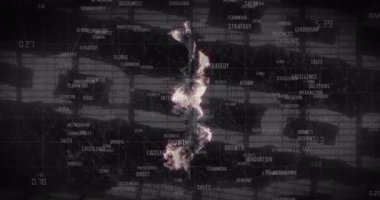 Zincirlerin üzerindeki bitcoin sembolünün animasyonu. küresel iş, finans, bağlantılar ve dijital arayüz konsepti dijital olarak oluşturulmuş video.