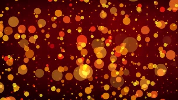 Digitale Animatie Van Lichtvlekken Met Kopieerruimte Rode Achtergrond Technologie Achtergrondconcept — Stockvideo