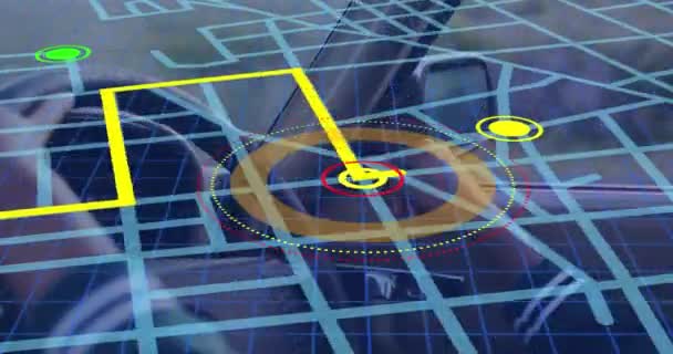 Navigation Map Line Scheme Close Person Adjusting Rear View Mirrors — 비디오