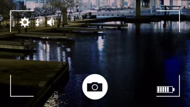 Animation Camera Preview Cityscape River Photography Optics Hobby Concept Digitally — 비디오