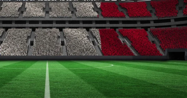 Imagen Confeti Dorado Cayendo Sobre Bandera Francia Estadio Deportivo Concepto — Foto de Stock