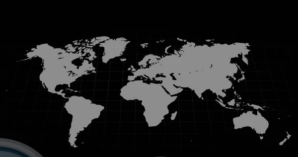 Изображение Карты Мира Медиаиконки Черном Фоне Концепция Социальных Медиа Коммуникационного — стоковое фото