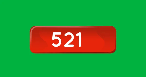 Digital Image Numbers Counting Red Box Green Background — Fotografia de Stock