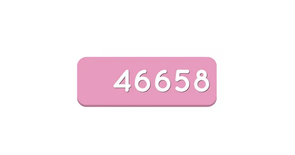 Digital Image Numbers Counting Pink Box White Background — 图库照片