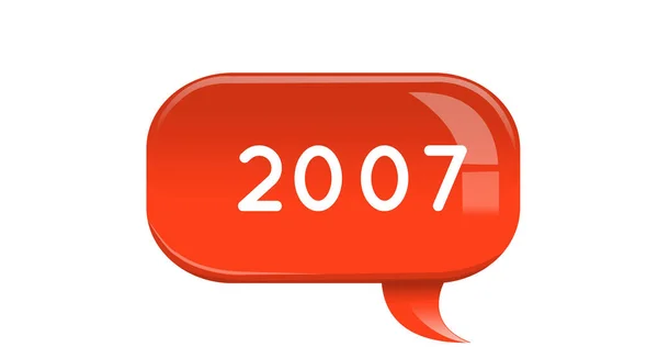 Image Red Message Notification Bubble Increasing Number Background White — Stock Photo, Image