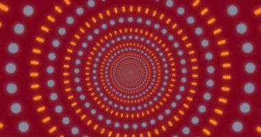Animation of moving shapes on red background. retro future and digital interface concept digitally generated video.