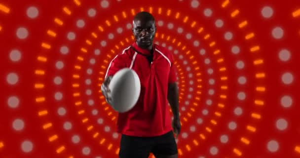 아프리카계 선수의 애니메이션 이상의 글로벌 스포츠 디지털 인터페이스 디지털 비디오 — 비디오