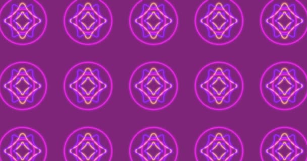 Animation Moving Shapes Pink Background Retro Future Digital Interface Concept — Video Stock