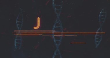 DNA iplikçikleri üzerinde tehlikeli metin animasyonu. Ukrayna krizi ve uluslararası politika kavramı dijital olarak oluşturuldu.