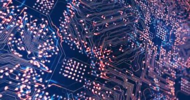 Animation of network of connections over blue background. global business and digital interface concept digitally generated video.