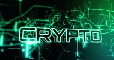 Siyah arkaplan üzerinde şifreli metin canlandırması. küresel iş ve dijital arayüz kavramı dijital olarak oluşturulmuş video.