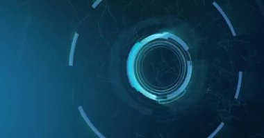 Animation of scope scanning with binary coding data processing. online cyber security, data processing, digital interface and computing concept digitally generated video.