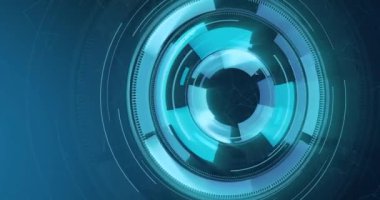 Animation of scope scanning with binary coding data processing. online cyber security, data processing, digital interface and computing concept digitally generated video.