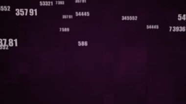 Siyah arkaplanda veri işleme animasyonu. küresel iş, finans, bağlantılar ve dijital arayüz konsepti dijital olarak oluşturulmuş video.