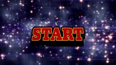 Başlangıç metninin ve siyah arkaplandaki noktaların canlandırması. Sosyal medya ve iletişim arayüzü kavramı dijital olarak oluşturulmuş video.