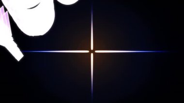 Senin animasyonun siyah arka planda metin ve haç kazandı. Sosyal medya ve iletişim arayüzü kavramı dijital olarak oluşturulmuş video.