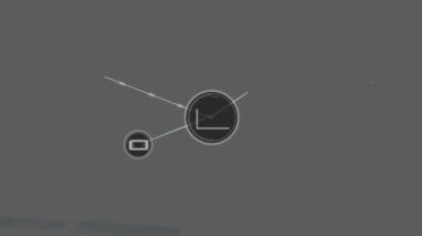 Tokalaşma üzerine simgelerle bağlantı ağının animasyonu. küresel bağlantılar, iş ve teknoloji alanında işbirliği dijital olarak oluşturulmuş video konsepti.