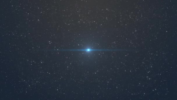 Animación Luces Que Brillan Sobre Fondo Negro Cosmos Espacio Astronomía — Vídeos de Stock