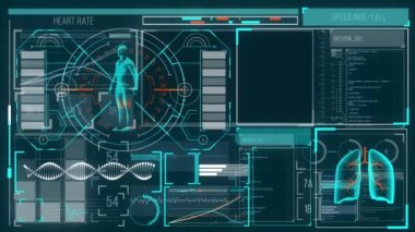 Siyah arkaplanda veri işleme animasyonu. küresel teknoloji, bağlantılar ve dijital arayüz konsepti dijital olarak oluşturulmuş video.