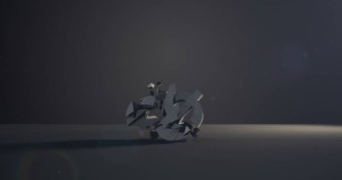 Dolar işareti siyah arka plan üzerinde düşen dijital olarak oluşturulan