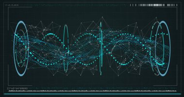 Dijital olarak dna yapısı siyah arka plan karşı oluşturulan