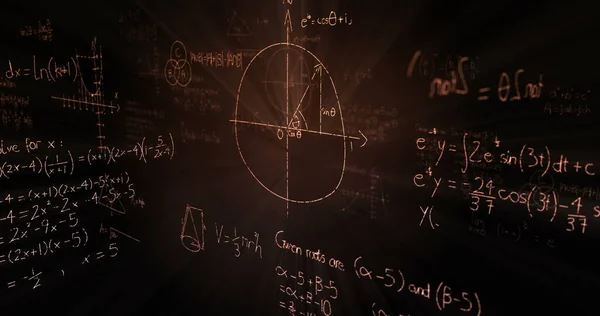 Generato Digitalmente Formule Matematiche Sulla Lavagna — Foto Stock