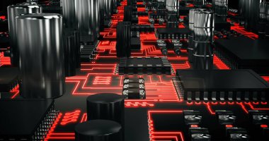 Elektronik devre kartı dijital olarak oluşturulan