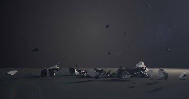 Dolar işareti siyah arka plan üzerinde düşen dijital olarak oluşturulan